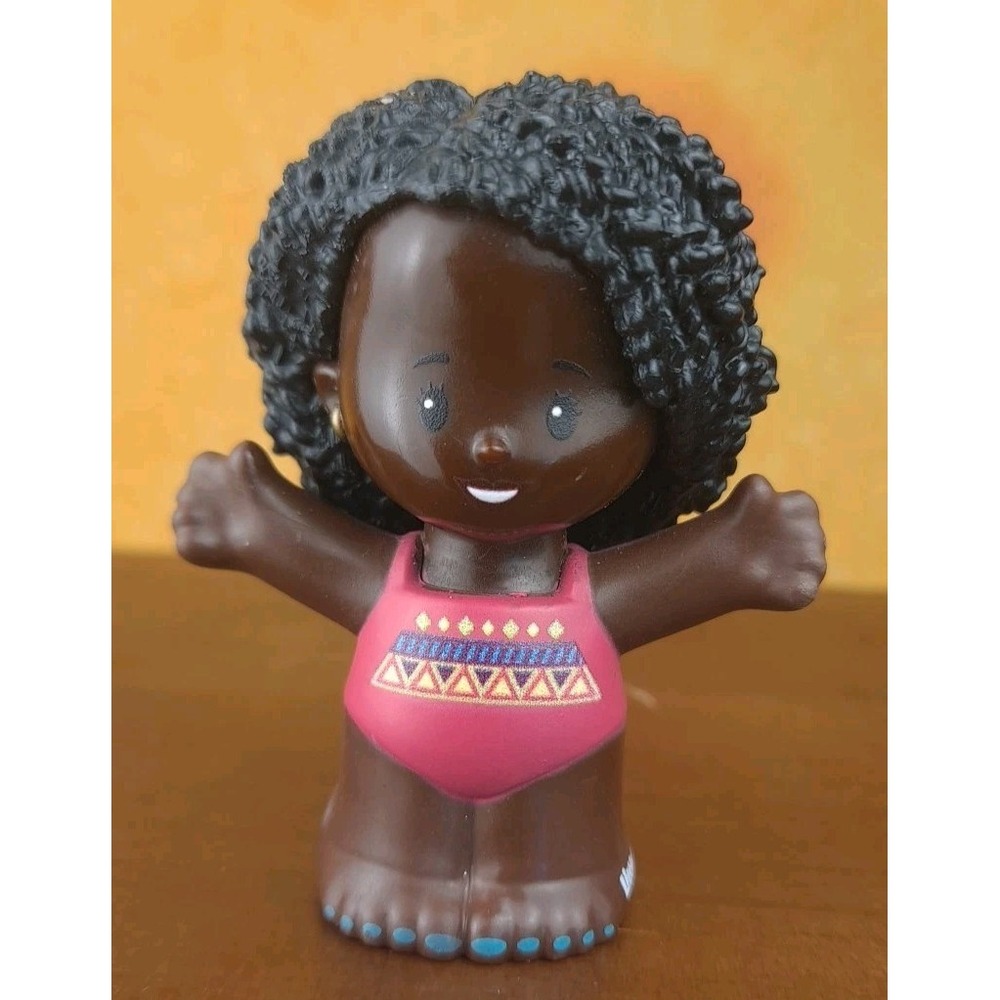 Fisher Price Little People Barbie African American Girl In Pink Swimsuit 2022